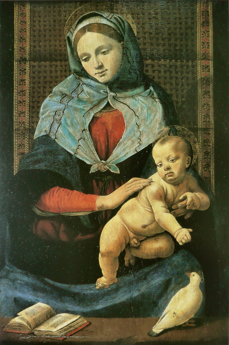 Piero di Cosimo, Madonna and Child with a Dove, c. 1490-1500. Collection of the Louvre, Paris.