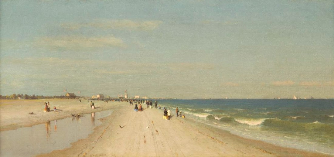 Sanford Robinson Gifford, The Beach at Coney Island, 1866.