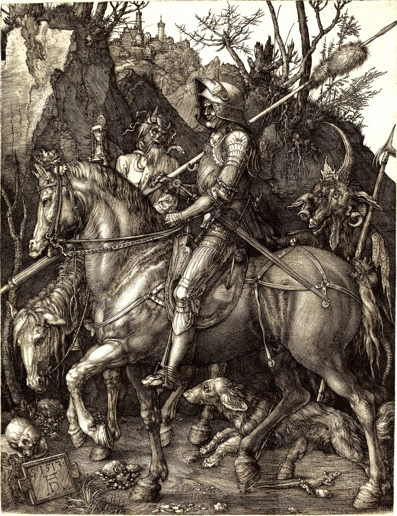 Albrecht Durer, Knight, Death, and the Devil, 1513. Collection of the Cleveland Museum of Art.