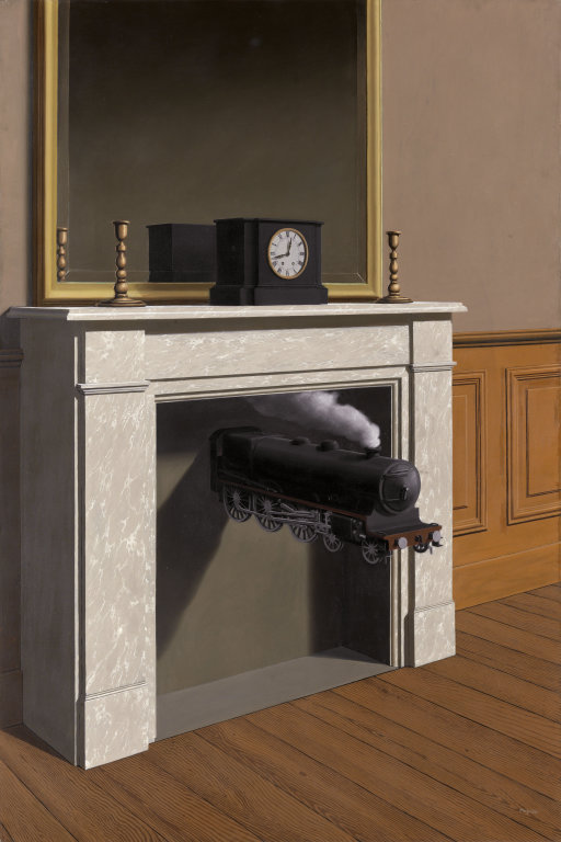 Rene Magritte, Time Transfixed, 1938. Collection of the Art Institute of Chicago.