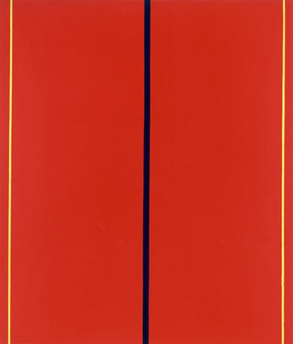 Barnett Newman, Who's Afraid of Red, Yellow and Blue II, 1967. Collection of the  Staatsgalerie Stuttgart.
