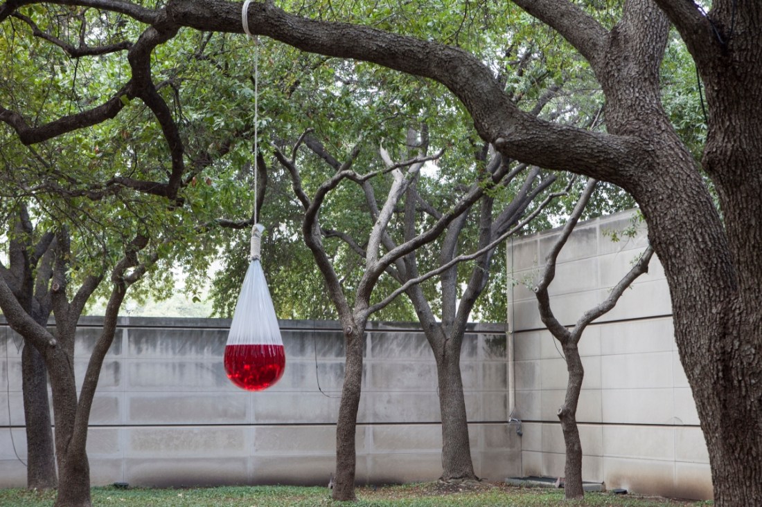 Sadamasa Motnoga, Work (Water), 1955/2015, installed at the Dallas Museum of Art. 