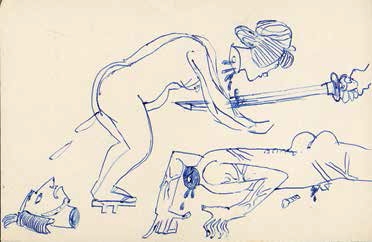 Kazuo Shiraga, Sketch, ca. 1967.