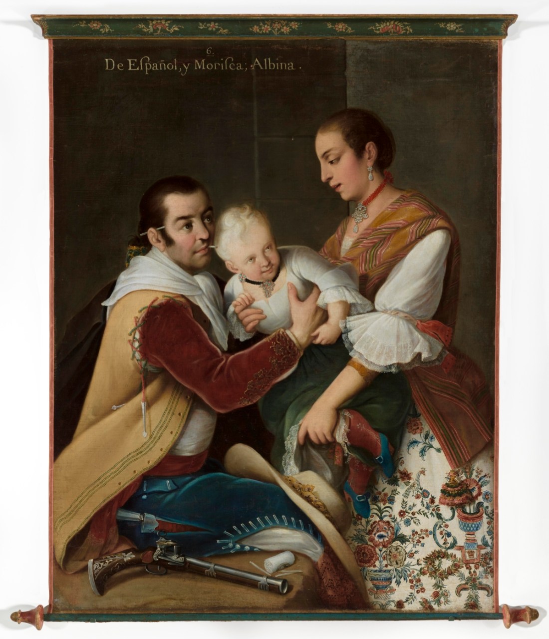 Miguel Cabrera, 6. From Spaniard and Morisca, Albino Girl (6. De español y morisca, albina), 1763.