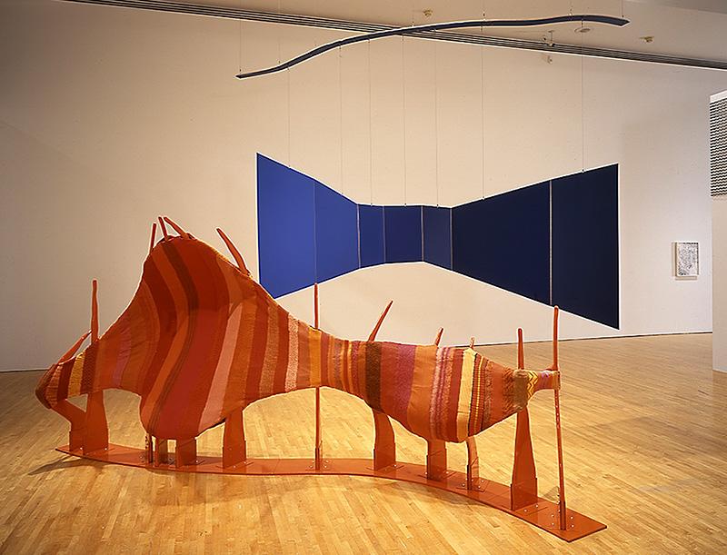 Liz Larner, Corridor [Orange/Blue], 1991.