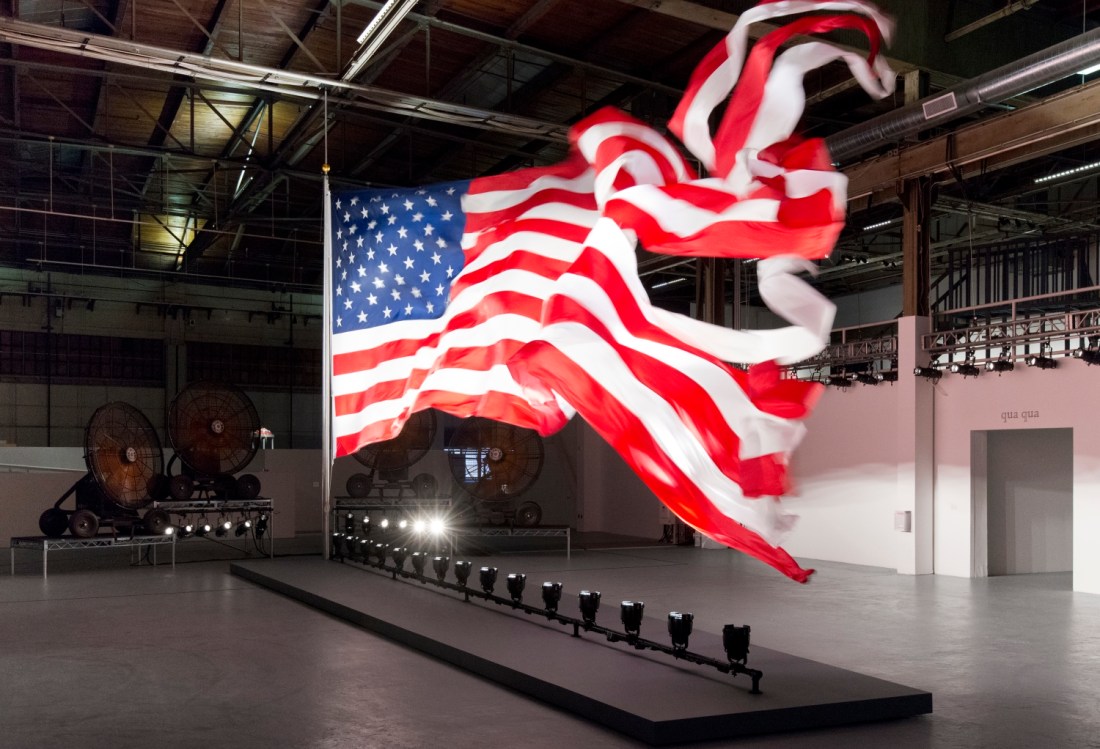 William Pope.L, Trinket (installed at the Museum of Contemporary Art, Los Angeles in 2014), 2008.