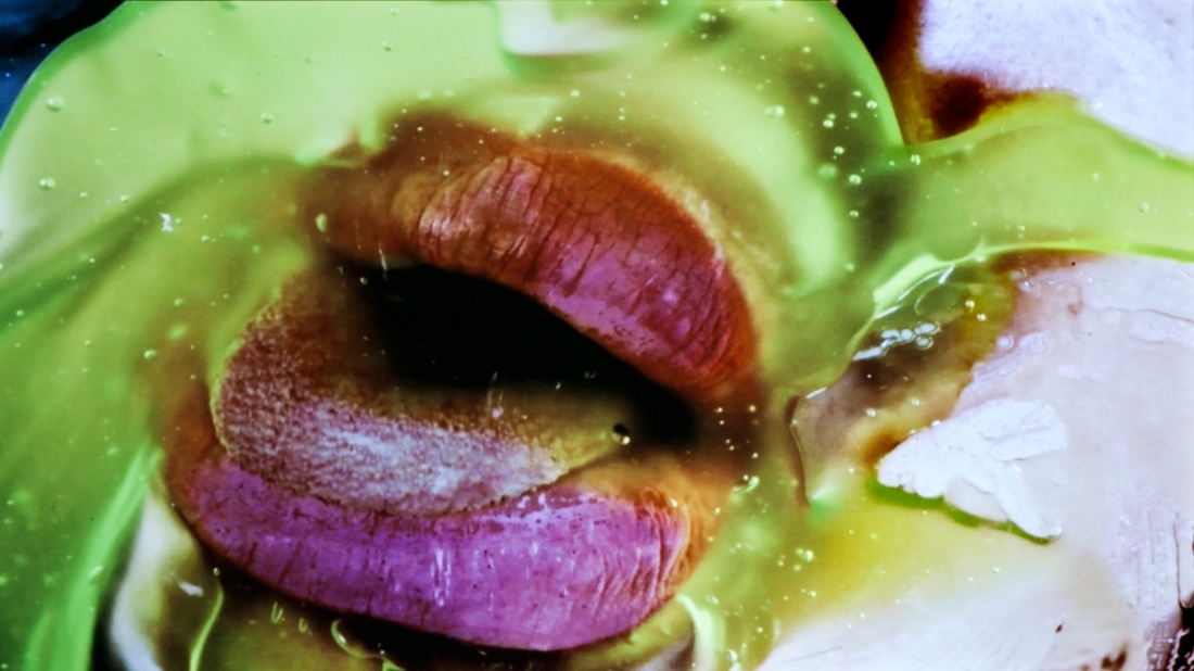 Marilyn Minter, Still from "Green, Pink, Caviar," 2009.