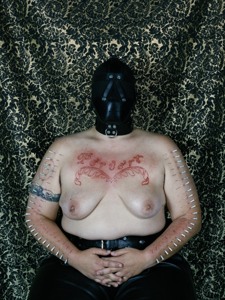 Catherine Opie, Self-Portrait (Pervert), 1994.