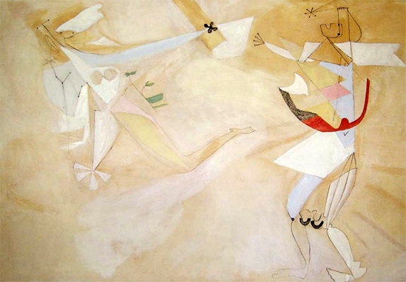 Agnes Martin, Expulsion of Adam and Eve from the Garden of Eden, ca. 1951.