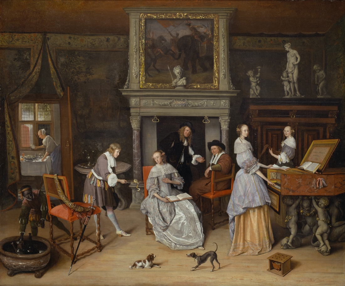 Jan Steen, Fantasy Interior with Jan Steen and the Family of Gerrit Schouten, ca. 1663.