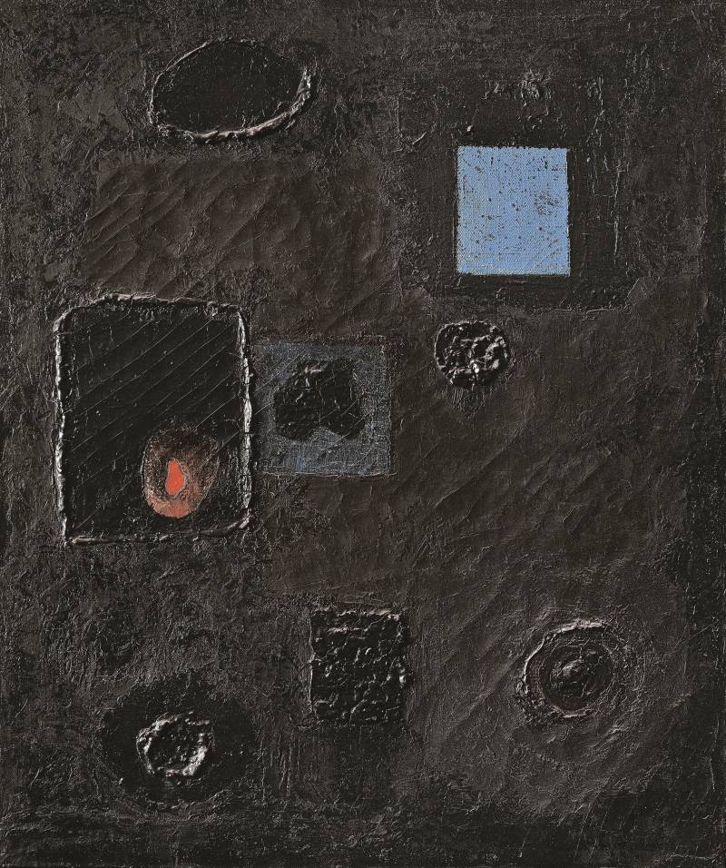 Alberto Burri, Nero 1 (Black 1), 1948.