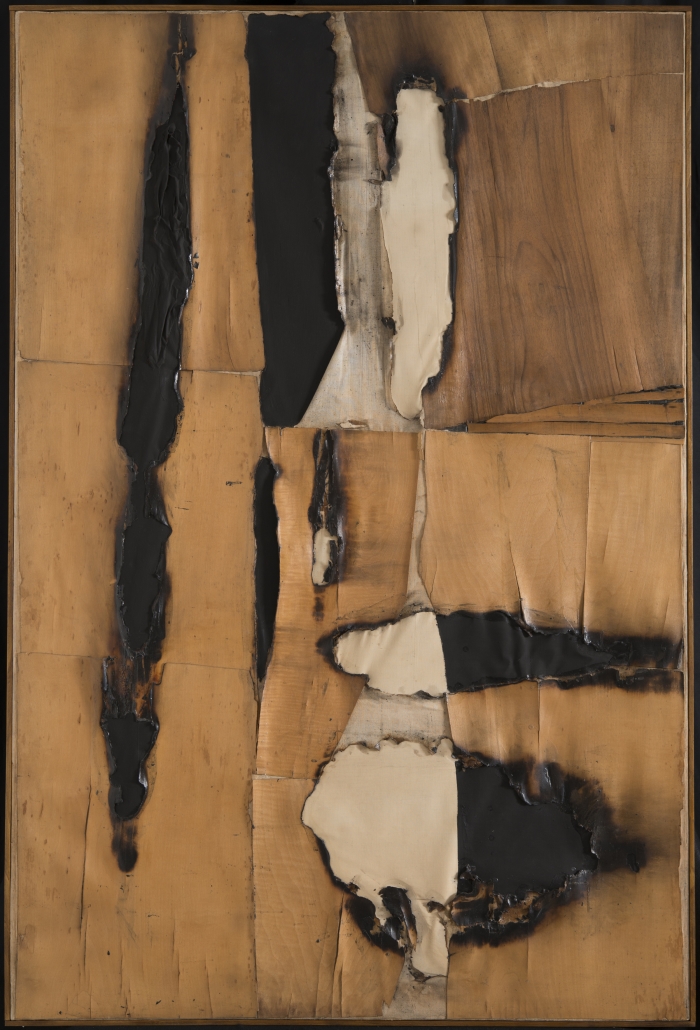 Alberto Burri, Combustione legno (Wood Combustion), 1957.