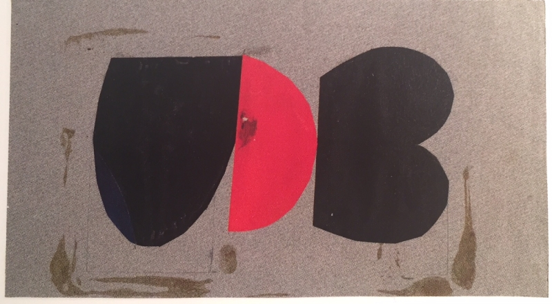 Ellsworth Kelly, Black Forms with Red, 1956.