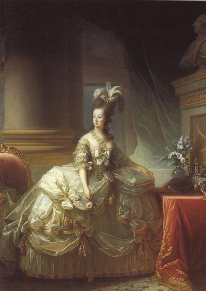 Elisabeth Louise Vigée Le Brun, Marie Antoinette in Court Dress, 1778.