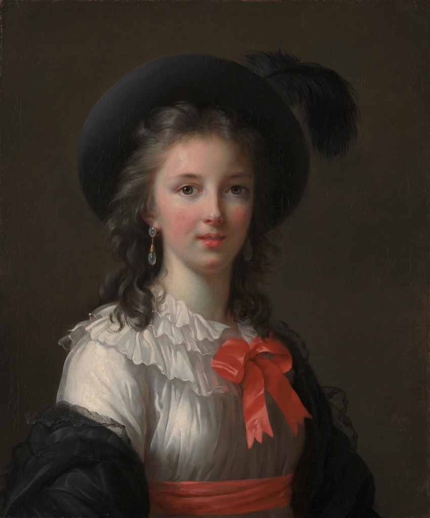 Elisabeth Louise Vigée Le Brun, Self-Portrait with Cerise Ribbons, ca. 1782.
