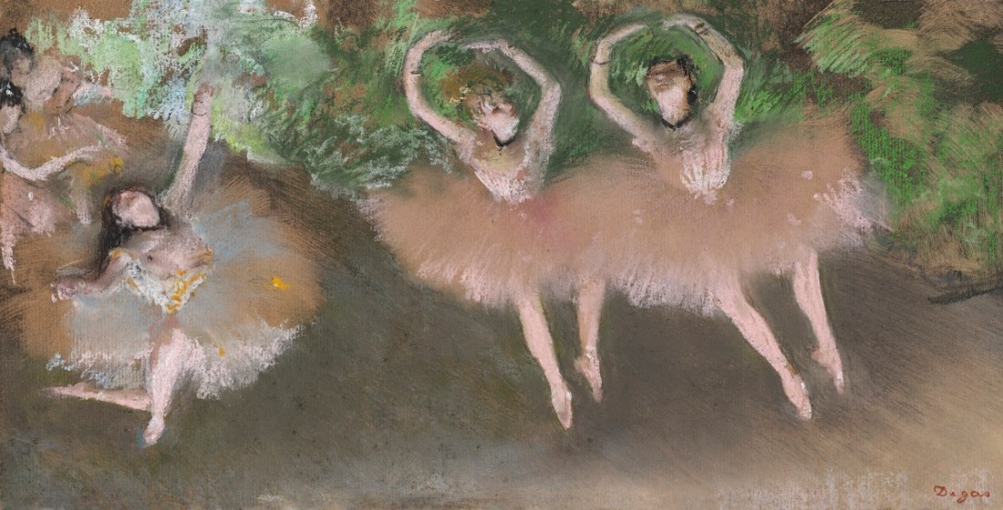 Edgar Degas, Ballet Scene, c. 1879. Pastel over monotype on paper.