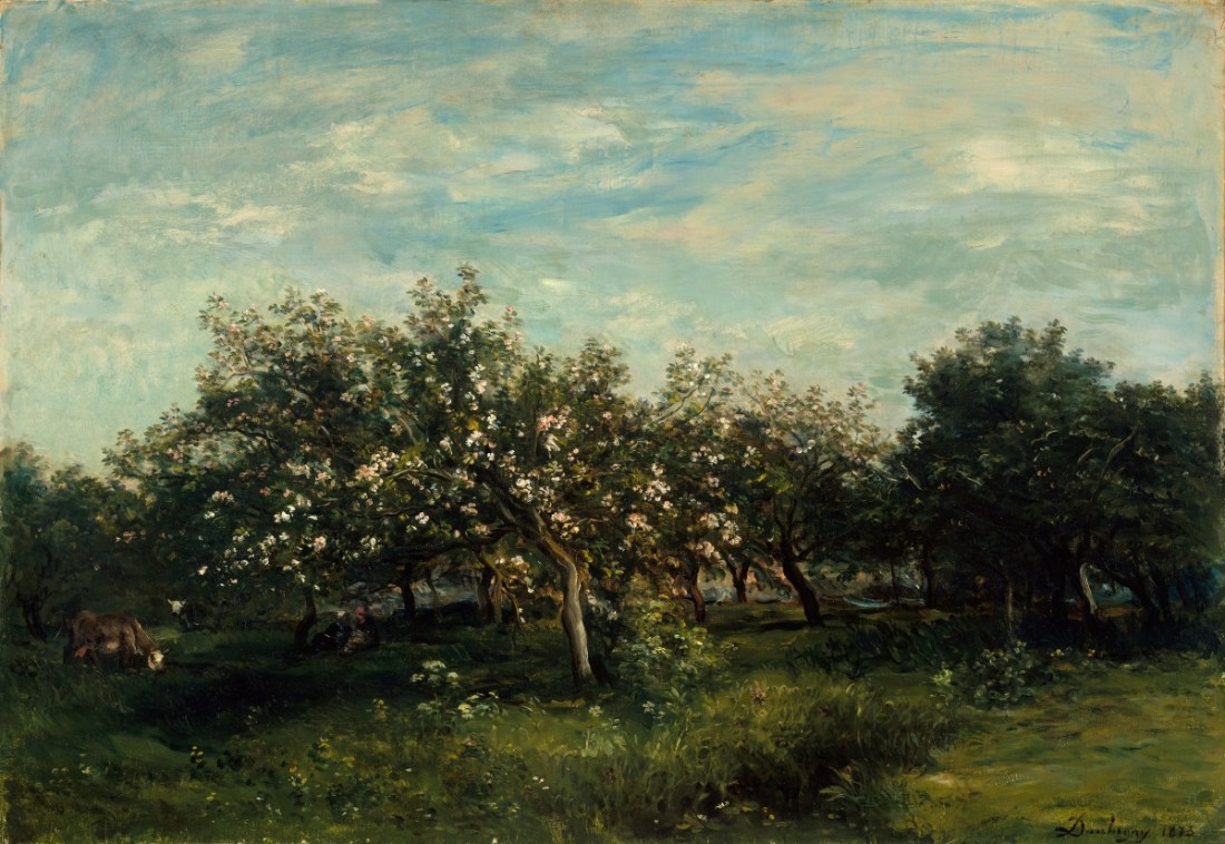 Charles-Francois Daubigny, Apple Blossoms, 1873.