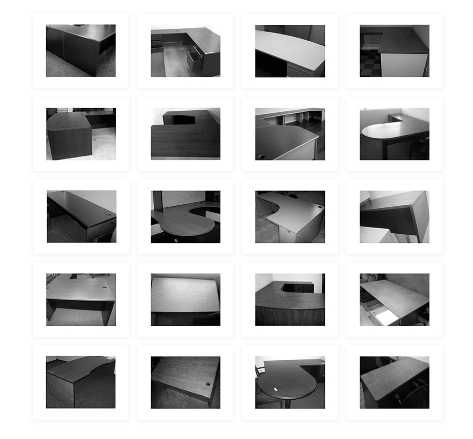 Penelope Umbrico, Desk Trajectories (As Is), 2010. 