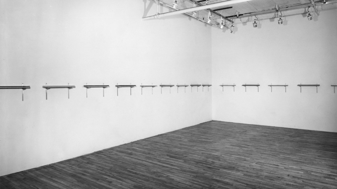 Joel Shapiro, Untitled, 1970. Installation view at Paula Cooper Gallery, New York City.