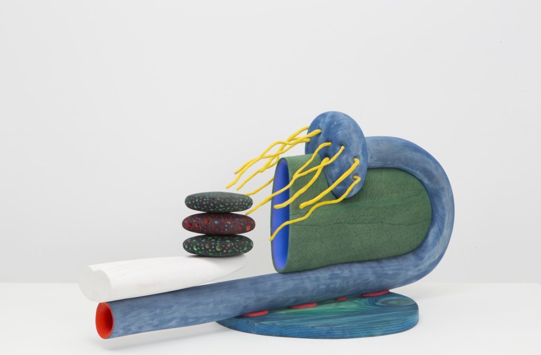 Matthew Ronay, Hollow Blue Proboscised Member Green Sucking Pouch, 2014.