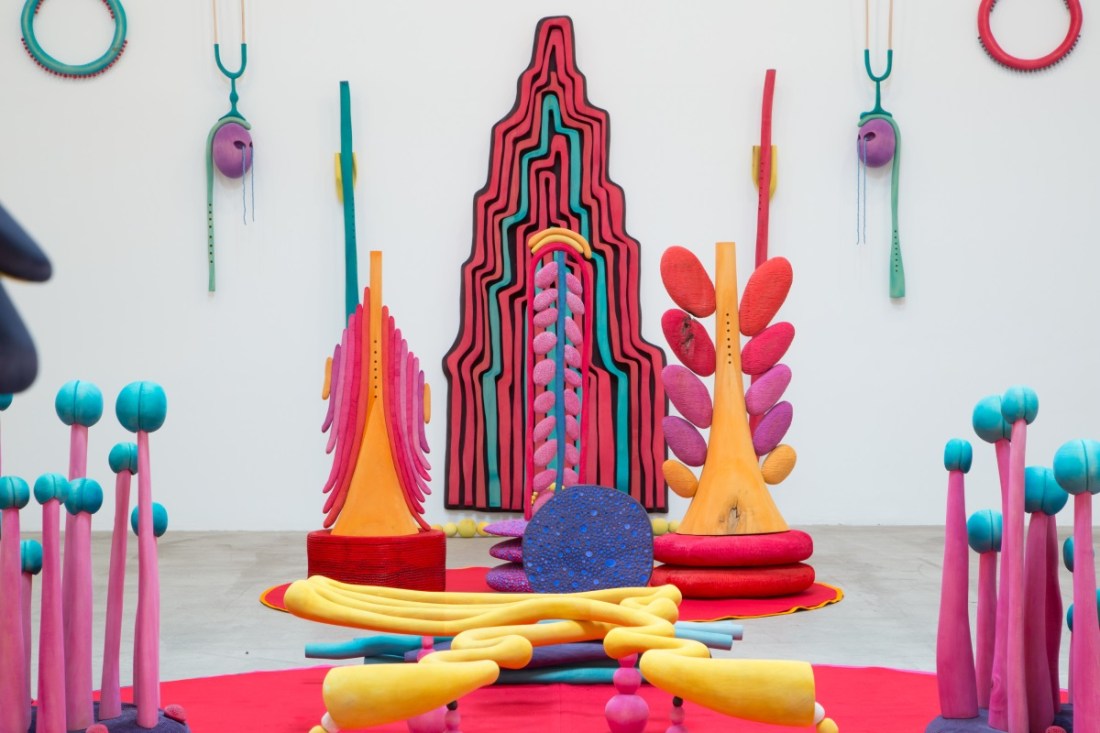 Matthew Ronay, Organ/Organelle installed at Marc Foxx, Los Angeles, September 6-October 4, 2014.
