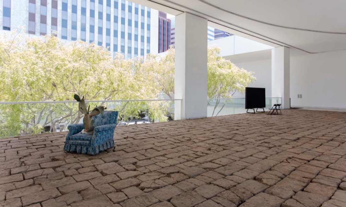 Installation view of Rafa Esparza at "Made in L.A. 2016" at the Hammer Museum, Los Angeles.