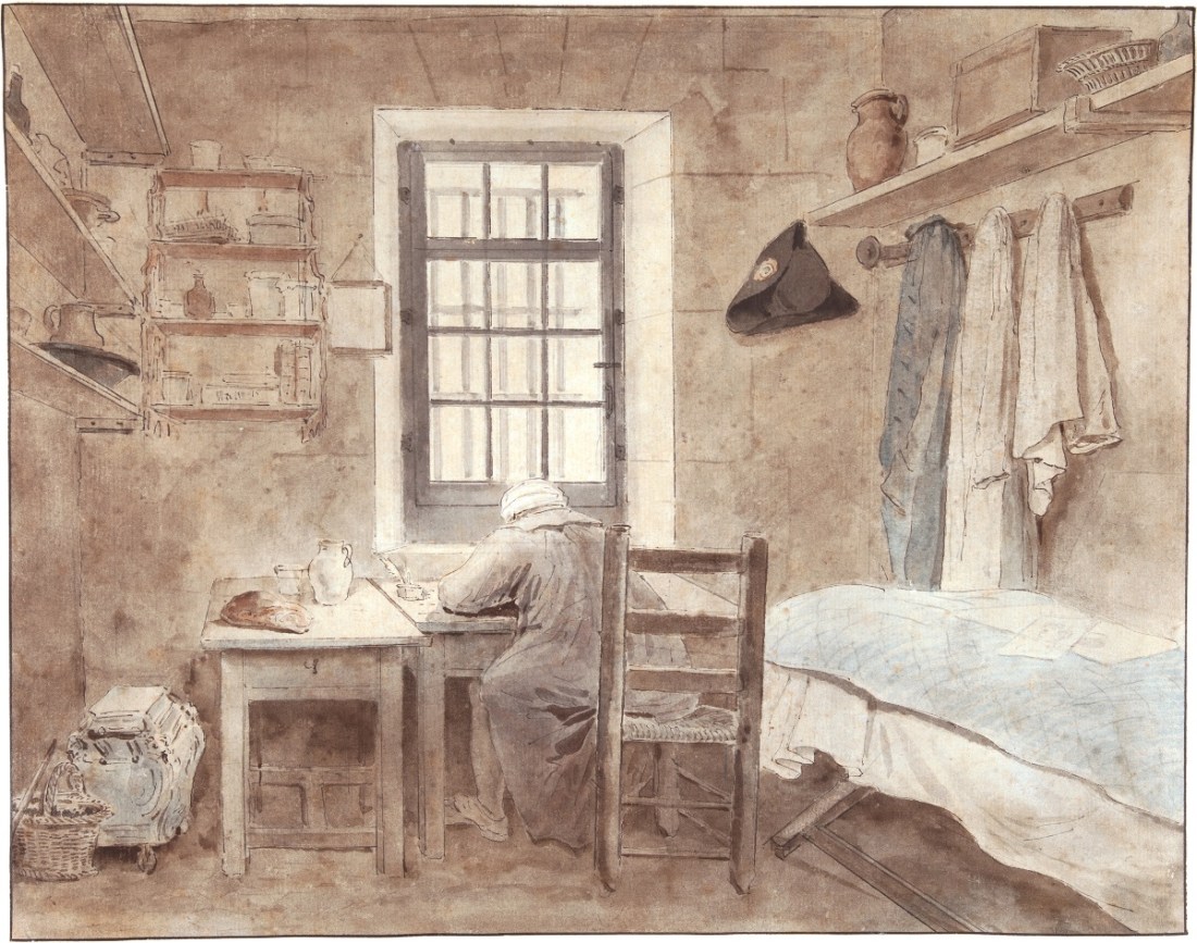 Hubert Robert, An Inmate of Saint-Lazare Prison, 1794.