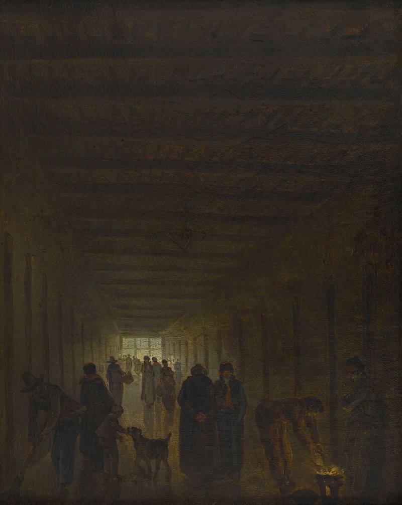 Hubert Robert, Corridor de la prison Saint-Lazare, 1793.