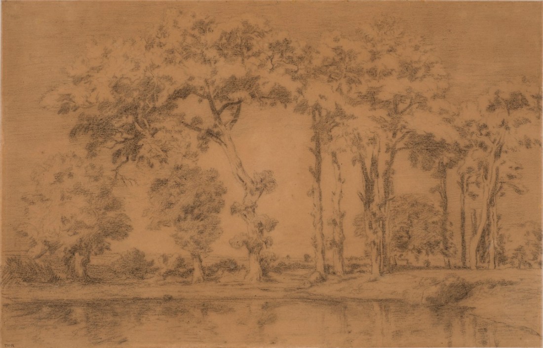 Théodore Rousseau, Under the Birches, Evening, 1842.