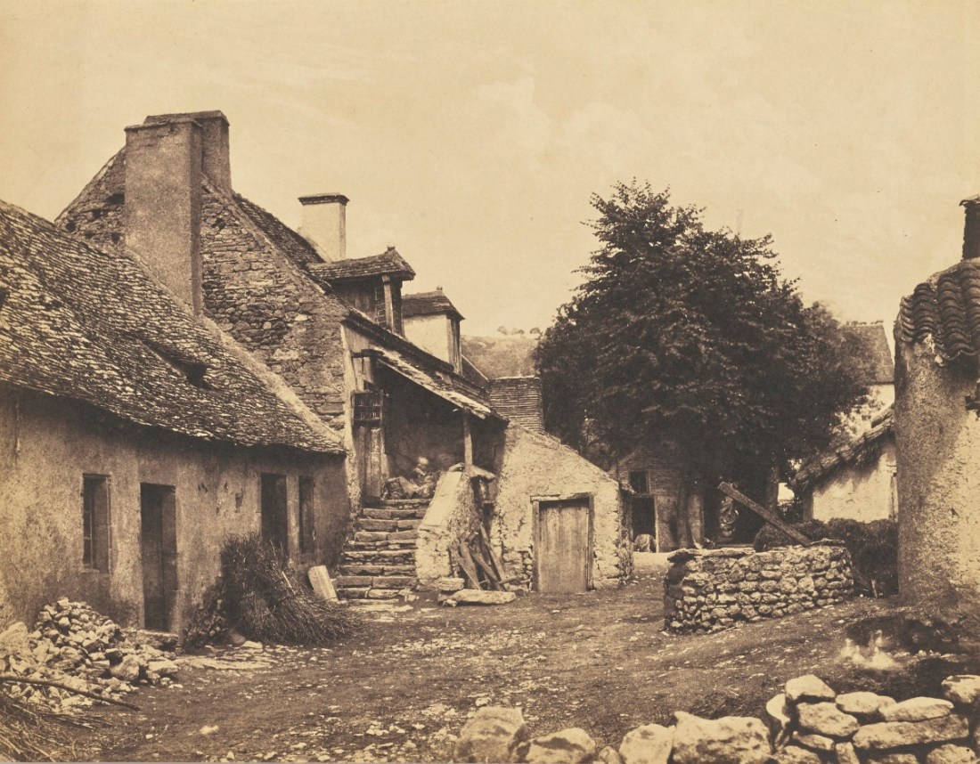 Andre Giroux, Village Scene with Geese, ca. 1855.