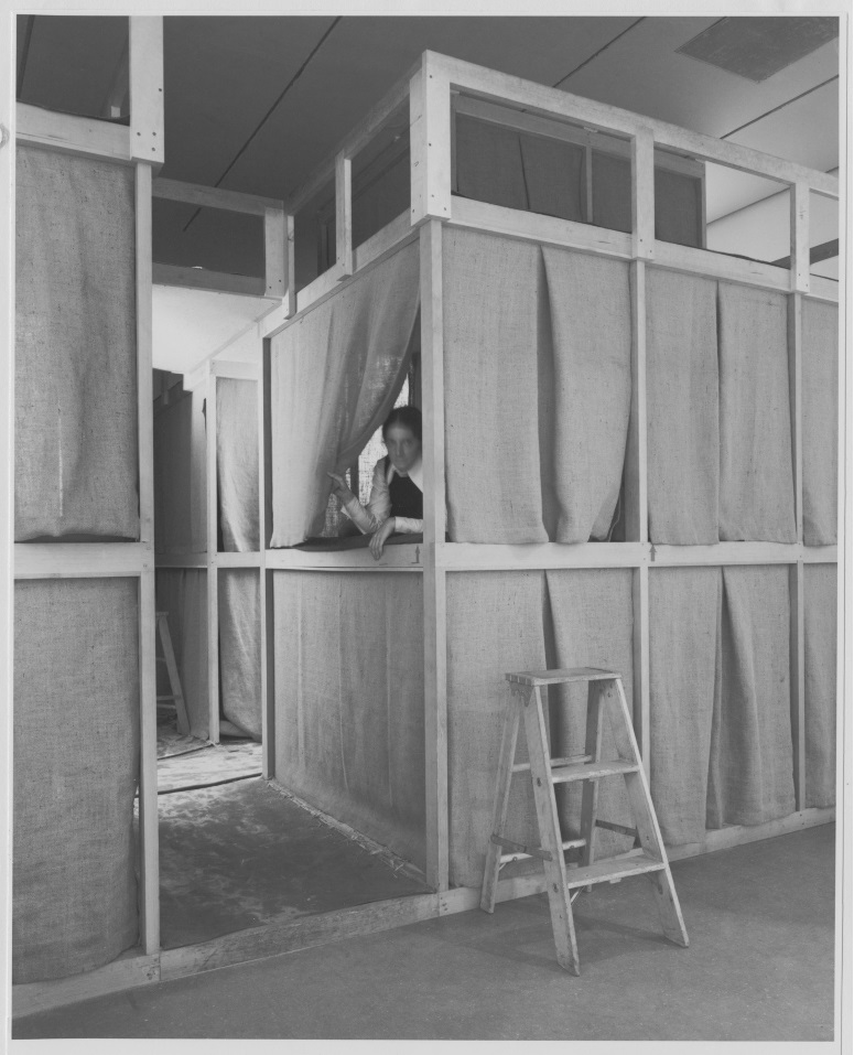 Hélio Oiticica, Nests, 1970, as installed in "Information" at the Museum of Modern Art, New York.