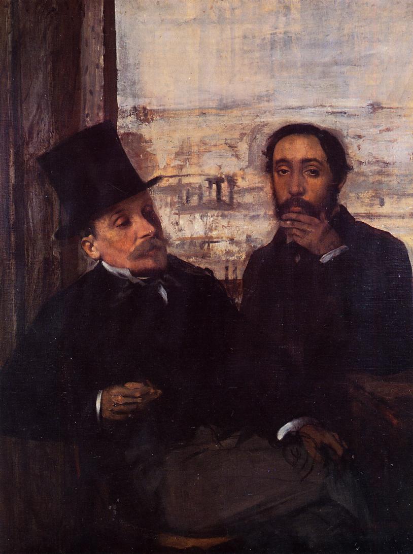 Edgar Degas, Self-Portrait with Evariste de Valernes, 1865.