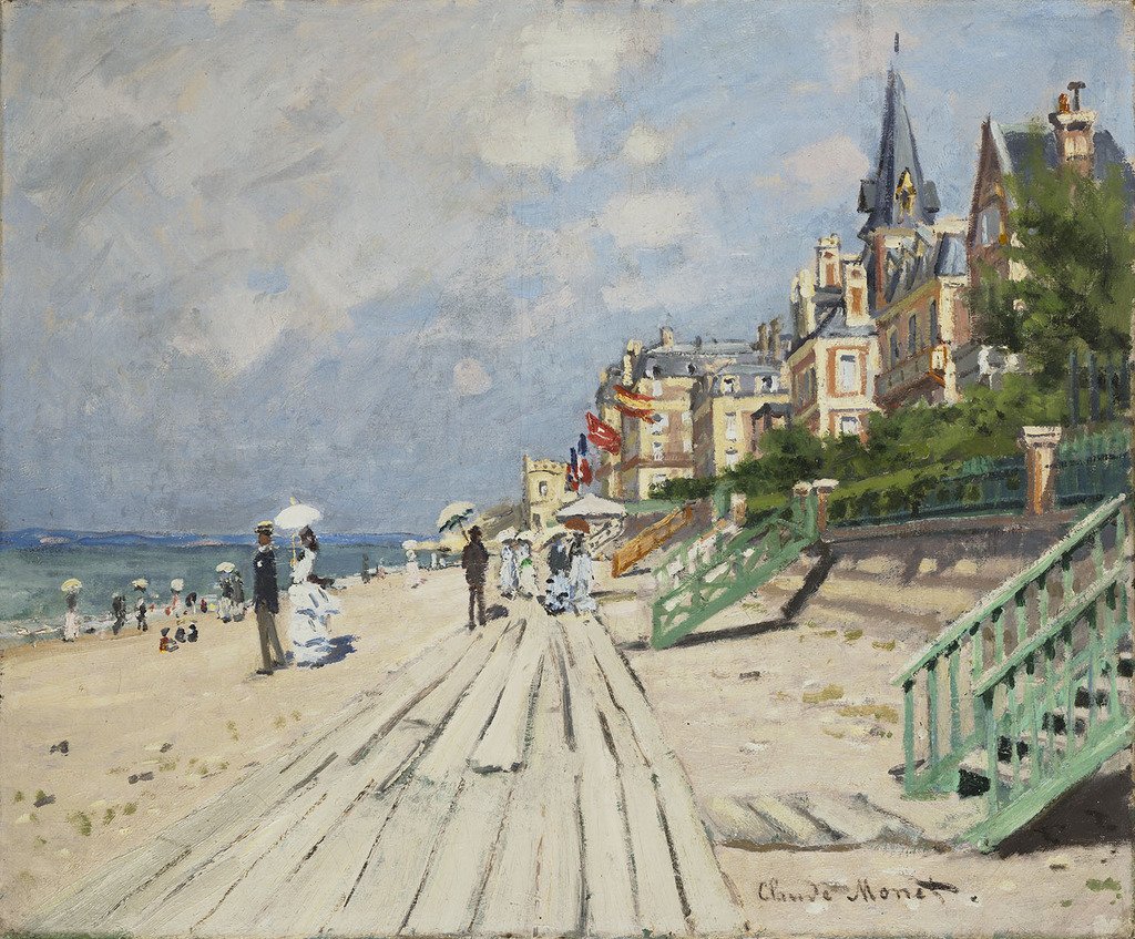 Claude Monet, The Beach at Trouville, 1870.