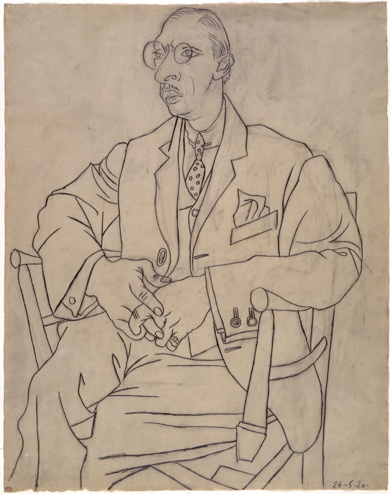 Pablo Picasso, Portrait of Igor Stravinsky, 1920.