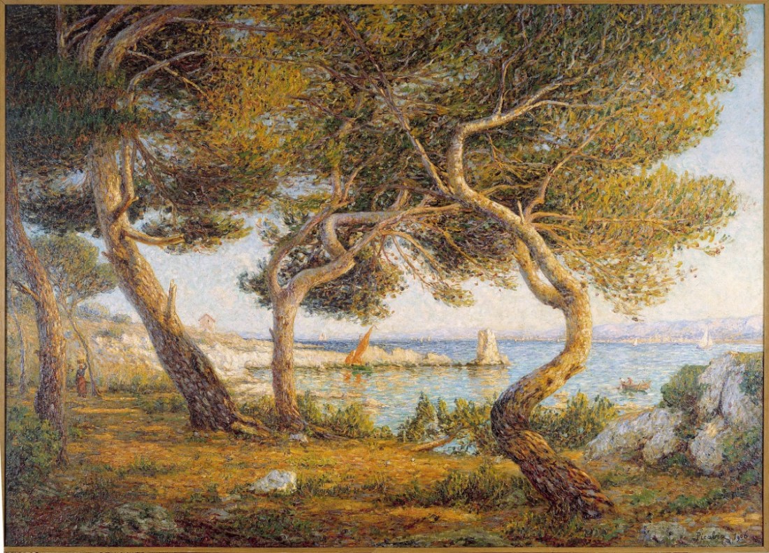 Franics Picabia. Les Pins, effet de soleil à SaintHonorat (Cannes) (Pine Trees, Effect of Sunlight at SaintHonorat [Cannes]). 1906.