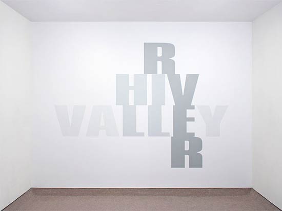 Kay Rosen, Constructed Landscape (Winter), 2013.