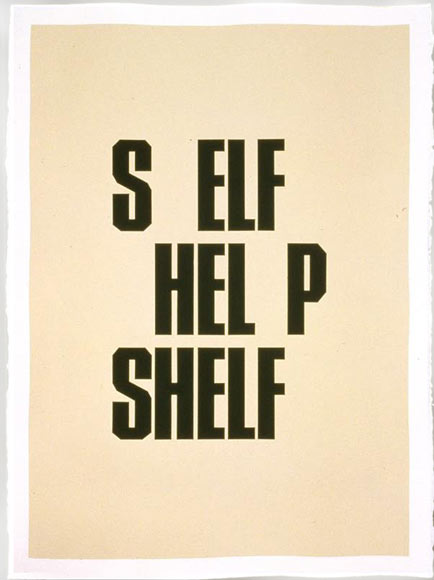 Kay Rosen, "Shelf," from "Room Series," 2001.